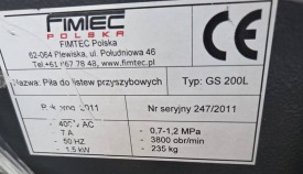 PIŁA DO LISTEW PRZYSZYBOWYCH FIMTEC GS 200L ROK 2011