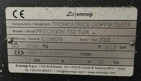 PIŁA  AUTOMATYCZNA DWUGŁOWICOWA  EMMEGI PRECISION TS2 TU/4  ROK 2020
