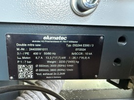 PIŁA DWUGŁOWICOWA  AUTOMATYCZNA ELUMATEC DG 244 + E590-3  ROK 2024