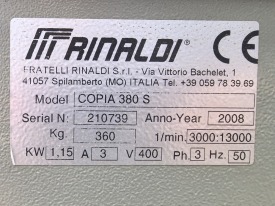 FREZARKO -KOPIARKA RINALDI COPIA 380 S ROK 2008