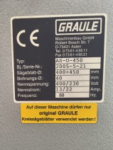 PIŁA FASADOWA GRAULE AS-U 450 ROK 2005