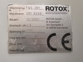 FREZARKA DO ODWODNIEŃ AUTOMAT ROTOX FWS 281 ROK 2001