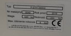 URBAN P-STH 3500-POZIOMO PIONOWY PODAJNIK ROLKOWY ROK 2019